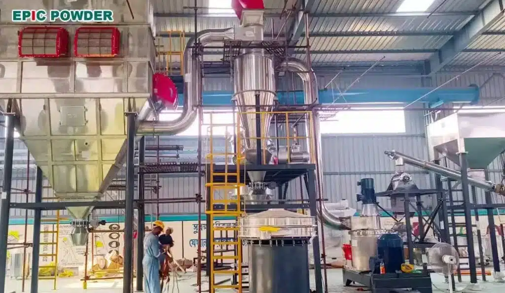 Linha de classificação de fosfato de zinco